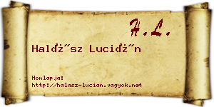 Halász Lucián névjegykártya